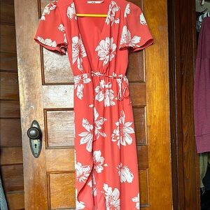 NWOT Francescas Floral Print Wrap Hi-Lo Midi Dress